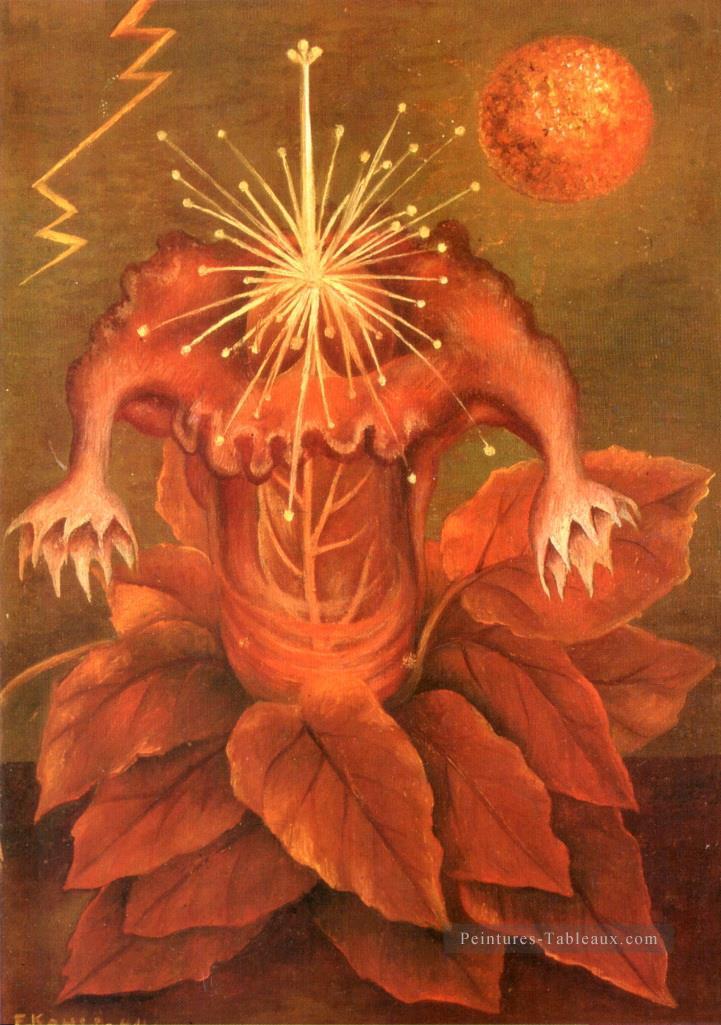 Fleur de vie Flamme Fleur féminisme Frida Kahlo Peintures à l'huile